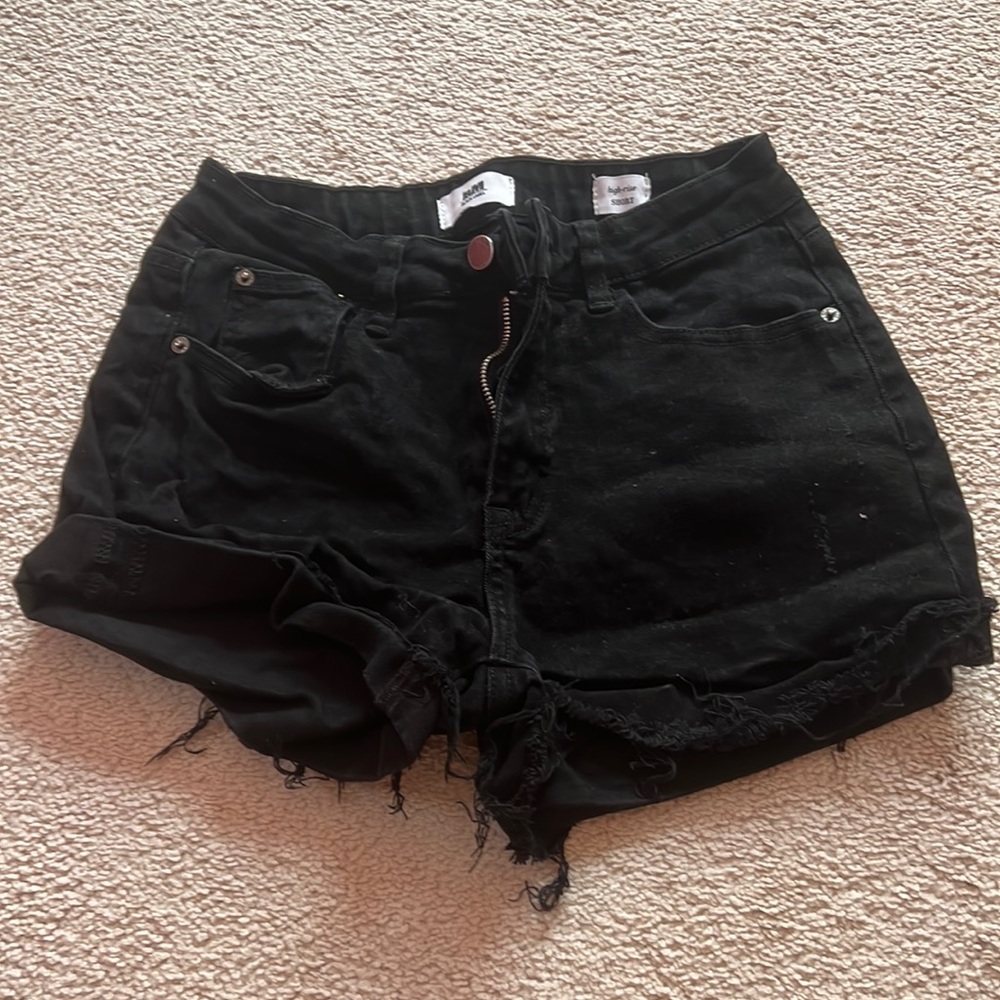 Black Jean Mini Short